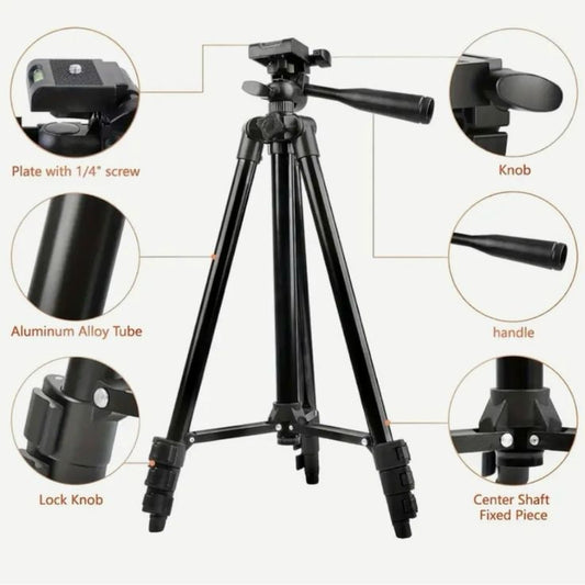 Black Aluminum Alloy Tripod